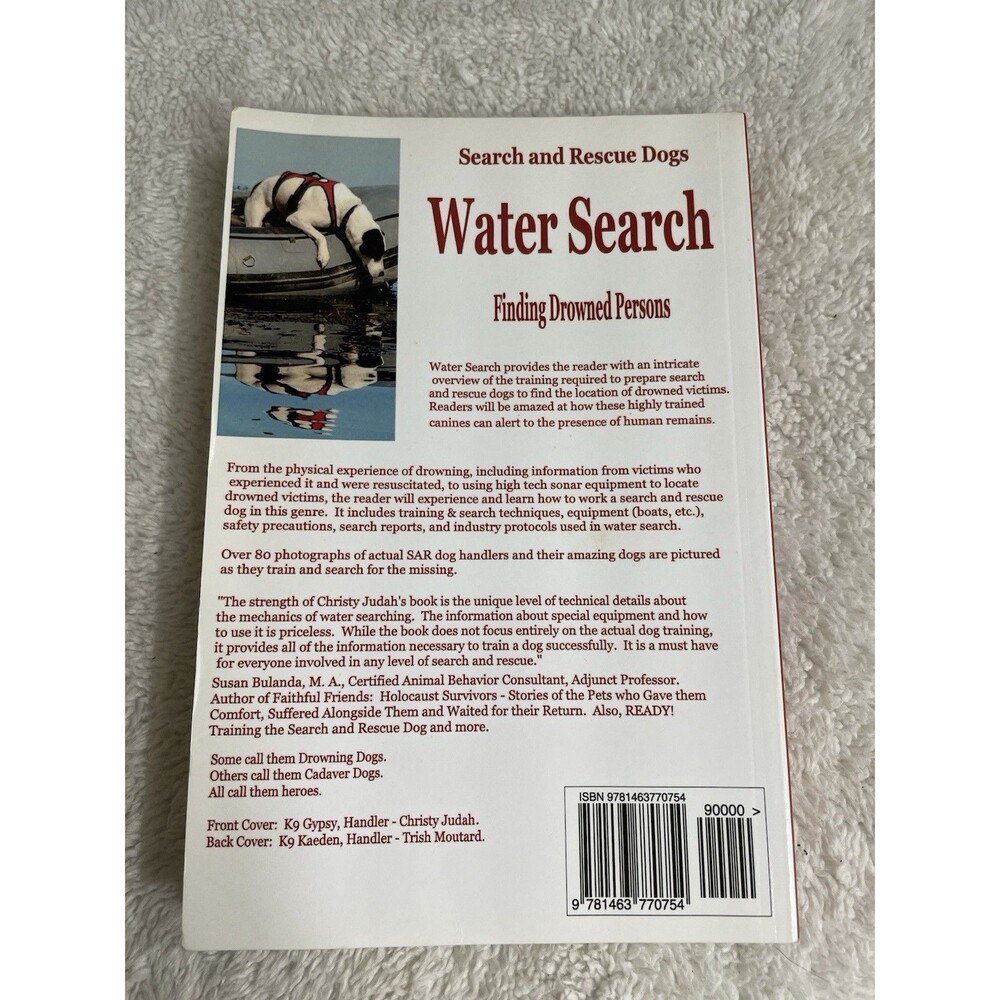 CADAVER DOG HANDBOOK WATER SEARCH DEATH & DECOMPOSITION. Search & Rescue K9 - Picture 14 of 16